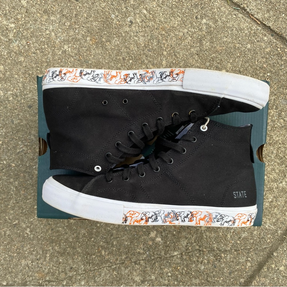 State Footwear Bushwick Black Elephant Canvas Skate shoes